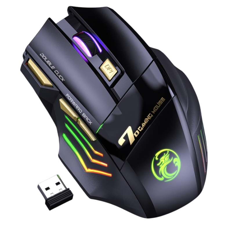 GW-X7 Silent Rechargeable 2.4G/Bluetooth Wireless Mouse with backlit